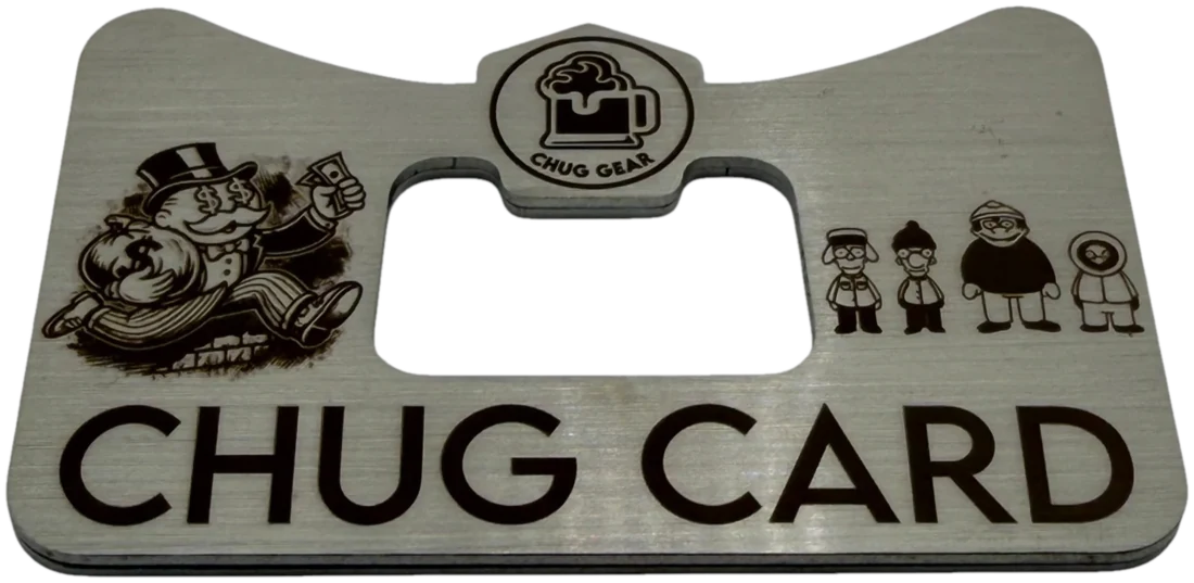 Custom Chug Card with cartoon art