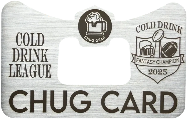 Custom Chug Card "FANTASY FOOTBALL"